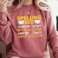 Spelling Bee Costume For a Halloween Teacher Pun Women Comfort Colors Sweatshirt Crimson Spelling Bee Costume For a Halloween Teacher Pun Women Comfort Colors Sweatshirt Crimson