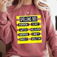 Spelling Bee Pun Halloween Costume For Teachers Comfort Colors Sweatshirt Crimson