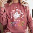 This Is My Spooky COMPUTER TEACHER Costume Don't Scare Me Comfort Colors Sweatshirt Crimson This Is My Spooky COMPUTER TEACHER Costume Don't Scare Me Comfort Colors Sweatshirt Crimson