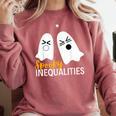 Spooky Ghost Inequalities Halloween Math Teacher Comfort Colors Sweatshirt Crimson Spooky Ghost Inequalities Halloween Math Teacher Comfort Colors Sweatshirt Crimson