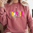 Spooky Halloween Teacher Para Counselor SPED Preppy Boo Kids Comfort Colors Sweatshirt Crimson