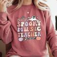 Spooky Music Teacher Halloween Music Teaching Men Women Comfort Colors Sweatshirt Crimson Spooky Music Teacher Halloween Music Teaching Men Women Comfort Colors Sweatshirt Crimson
