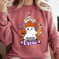 Spooky Para Crew Ghost Halloween Paraprofessional Teacher Comfort Colors Sweatshirt Crimson