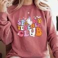 Spooky Teacher Club Halloween Comfort Colors Sweatshirt Crimson Spooky Teacher Club Halloween Comfort Colors Sweatshirt Crimson