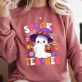 Spooky Teacher Halloween Cute Halloween Teacher Ghost Comfort Colors Sweatshirt Crimson Spooky Teacher Halloween Cute Halloween Teacher Ghost Comfort Colors Sweatshirt Crimson