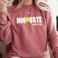 STEAM Teacher Back To School STEM Innovate Science For Men Women Kids Comfort Colors Sweatshirt Crimson
