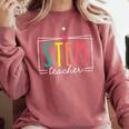 STEM Teacher Science Appreciation Women Back To School Comfort Colors Sweatshirt Crimson STEM Teacher Science Appreciation Women Back To School Comfort Colors Sweatshirt Crimson