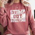 Stomp Out Bullying Back To School Education Teacher Comfort Colors Sweatshirt Crimson