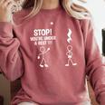 Stop You'Re Under A Rest Music Teacher Comfort Colors Sweatshirt Crimson