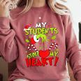 My Students Stole My Heart Teacher Holiday Merry Christmas Comfort Colors Sweatshirt Crimson