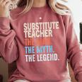 Substitute Teacher Man The Myth The Legend Appreciation Day Comfort Colors Sweatshirt Crimson Substitute Teacher Man The Myth The Legend Appreciation Day Comfort Colors Sweatshirt Crimson