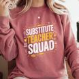 Substitute Teacher Squad Sub Teacher Substitute Teaching Comfort Colors Sweatshirt Crimson