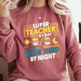 Super Teacher By Day Super Tired By Night Superheroes School Comfort Colors Sweatshirt Crimson Super Teacher By Day Super Tired By Night Superheroes School Comfort Colors Sweatshirt Crimson