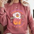 I Survived 67 Days Of School Groovy Retro Teachers Girls Comfort Colors Sweatshirt Crimson I Survived 67 Days Of School Groovy Retro Teachers Girls Comfort Colors Sweatshirt Crimson