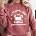 SYLLABUS PROFESSOR TEACHER Comfort Colors Sweatshirt Crimson SYLLABUS PROFESSOR TEACHER Comfort Colors Sweatshirt Crimson