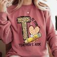 T Is For Teacher’s Aide Back To First Day Of School Leopard Men Women Girls Kids Comfort Colors Sweatshirt Crimson T Is For Teacher’s Aide Back To First Day Of School Leopard Men Women Girls Kids Comfort Colors Sweatshirt Crimson