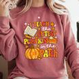 I Teach The Coolest Pumpkins In The Patch Teacher Halloween Comfort Colors Sweatshirt Crimson