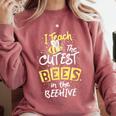 I Teach The Cutest Bees In The Beehive Kindergarten Teacher Comfort Colors Sweatshirt Crimson I Teach The Cutest Bees In The Beehive Kindergarten Teacher Comfort Colors Sweatshirt Crimson