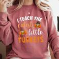 I Teach The Cutest Little Turkeys For Teacher Thanksgiving Comfort Colors Sweatshirt Crimson I Teach The Cutest Little Turkeys For Teacher Thanksgiving Comfort Colors Sweatshirt Crimson