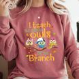 I Teach The Cutest Owls On The Branch Teacher Fall Autumn Comfort Colors Sweatshirt Crimson I Teach The Cutest Owls On The Branch Teacher Fall Autumn Comfort Colors Sweatshirt Crimson