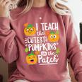 I Teach The Cutest Pumpkins In The Patch Teacher Comfort Colors Sweatshirt Crimson I Teach The Cutest Pumpkins In The Patch Teacher Comfort Colors Sweatshirt Crimson