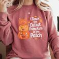 i Teach The Cutest Pumpkins In The Patch Teacher Halloween Comfort Colors Sweatshirt Crimson i Teach The Cutest Pumpkins In The Patch Teacher Halloween Comfort Colors Sweatshirt Crimson