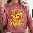 I Teach The Cutest Pumpkins In The Patch Teacher Halloween Comfort Colors Sweatshirt Crimson
