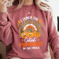 I Teach The Cutest Pumpkins In The Patch Teacher Halloween Comfort Colors Sweatshirt Crimson I Teach The Cutest Pumpkins In The Patch Teacher Halloween Comfort Colors Sweatshirt Crimson