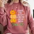 I Teach Cutest Pumpkins In Patch Thanksgiving Teacher Pre-K For Men Women Comfort Colors Sweatshirt Crimson