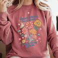 Teach Them Love Them Watch Them Grow Retro Teacher Floral Comfort Colors Sweatshirt Crimson Teach Them Love Them Watch Them Grow Retro Teacher Floral Comfort Colors Sweatshirt Crimson