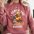I Teach The Sweetest Duckies Teacher Rubber Duck Teaching Comfort Colors Sweatshirt Crimson I Teach The Sweetest Duckies Teacher Rubber Duck Teaching Comfort Colors Sweatshirt Crimson