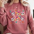 Teach Teacher Dia De Los Muertos Day Of The Dead Sugar Skull Comfort Colors Sweatshirt Crimson Teach Teacher Dia De Los Muertos Day Of The Dead Sugar Skull Comfort Colors Sweatshirt Crimson