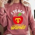 I Teach What's Your Superpower Superhero Teacher Comfort Colors Sweatshirt Crimson I Teach What's Your Superpower Superhero Teacher Comfort Colors Sweatshirt Crimson
