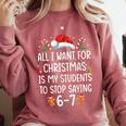 Teacher 67 Christmas Six Seven 6-7 For Men Women Humor Comfort Colors Sweatshirt Crimson Teacher 67 Christmas Six Seven 6-7 For Men Women Humor Comfort Colors Sweatshirt Crimson