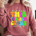 This Teacher 80s 90s Teachers's Day Glows Last Day Of School Comfort Colors Sweatshirt Crimson