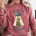 Teacher Alien Books UFO Reading Take Me To Your Reader Comfort Colors Sweatshirt Crimson Teacher Alien Books UFO Reading Take Me To Your Reader Comfort Colors Sweatshirt Crimson