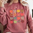 Teacher Apple Back To School Art For School Supplies Comfort Colors Sweatshirt Crimson Teacher Apple Back To School Art For School Supplies Comfort Colors Sweatshirt Crimson