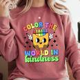 Teacher Back To School Color In Kindness Crayon Pencil Comfort Colors Sweatshirt Crimson Teacher Back To School Color In Kindness Crayon Pencil Comfort Colors Sweatshirt Crimson