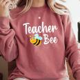 Teacher Bee Bumblebee Back To School Comfort Colors Sweatshirt Crimson Teacher Bee Bumblebee Back To School Comfort Colors Sweatshirt Crimson
