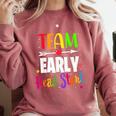 Teacher Early Childhood Education Preschool Head Start Crew Comfort Colors Sweatshirt Crimson