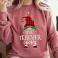 Teacher Gnome Xmas Family Matching Plaid Christmas Gnomes Comfort Colors Sweatshirt Crimson Teacher Gnome Xmas Family Matching Plaid Christmas Gnomes Comfort Colors Sweatshirt Crimson
