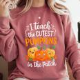 Teacher Halloween Pre-K Teacher Kindergarten Cutest Pumpkins Comfort Colors Sweatshirt Crimson Teacher Halloween Pre-K Teacher Kindergarten Cutest Pumpkins Comfort Colors Sweatshirt Crimson