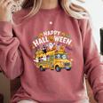 Teacher Halloween School Bus Driver Cute Ghost Witch Party Comfort Colors Sweatshirt Crimson Teacher Halloween School Bus Driver Cute Ghost Witch Party Comfort Colors Sweatshirt Crimson