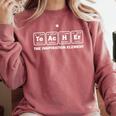 Teacher The Inspiration Element Periodic Table Word Science Comfort Colors Sweatshirt Crimson