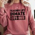 Teacher Life Jail Inmate Prisoner Halloween Costume Comfort Colors Sweatshirt Crimson Teacher Life Jail Inmate Prisoner Halloween Costume Comfort Colors Sweatshirt Crimson