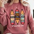 Teacher Life Teach Love Inspire Pencils Inspirational Women Comfort Colors Sweatshirt Crimson Teacher Life Teach Love Inspire Pencils Inspirational Women Comfort Colors Sweatshirt Crimson