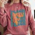 Teacher Outer Space Science Astronomy Planet Saturn Teach Comfort Colors Sweatshirt Crimson Teacher Outer Space Science Astronomy Planet Saturn Teach Comfort Colors Sweatshirt Crimson