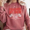 Teacher Pit Crew Race Car Driver Costume Men Women Kids Comfort Colors Sweatshirt Crimson
