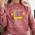 Teacher Power Of Yet Cant Do This Inspirational Women Men Comfort Colors Sweatshirt Crimson Teacher Power Of Yet Cant Do This Inspirational Women Men Comfort Colors Sweatshirt Crimson