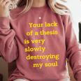 Teacher Or Professor Essay Thesis Writing Joke For Men Women Comfort Colors Sweatshirt Crimson